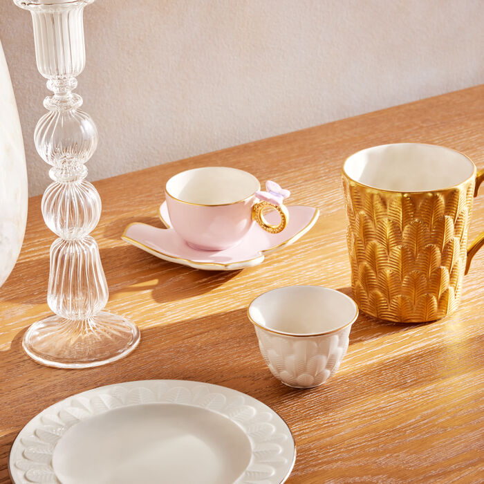 villari peacock arabic coffee cup white