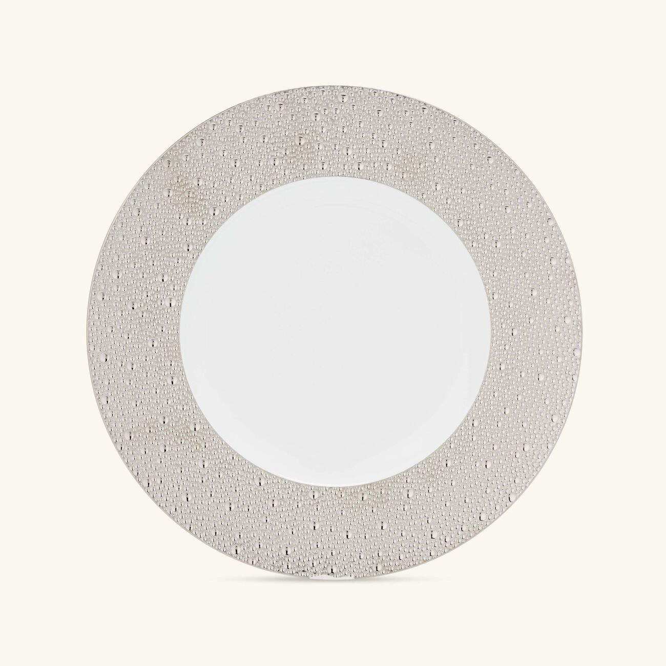 Ecume Serving Plate Round Silver 31cm bernardaud ecume serving plate round silver 31cm