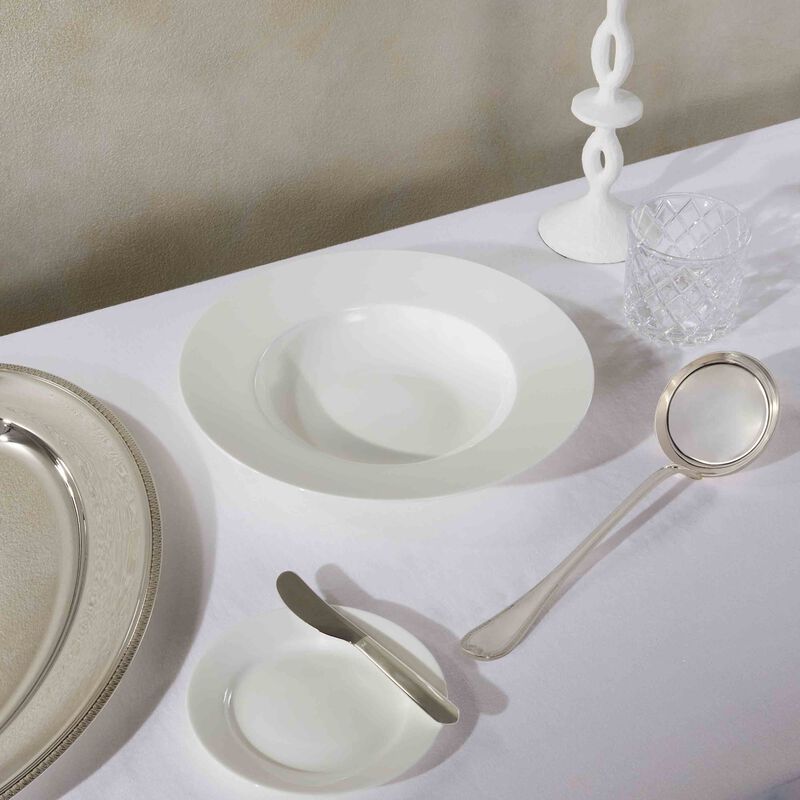 christofle malmaison soup ladle silver plated