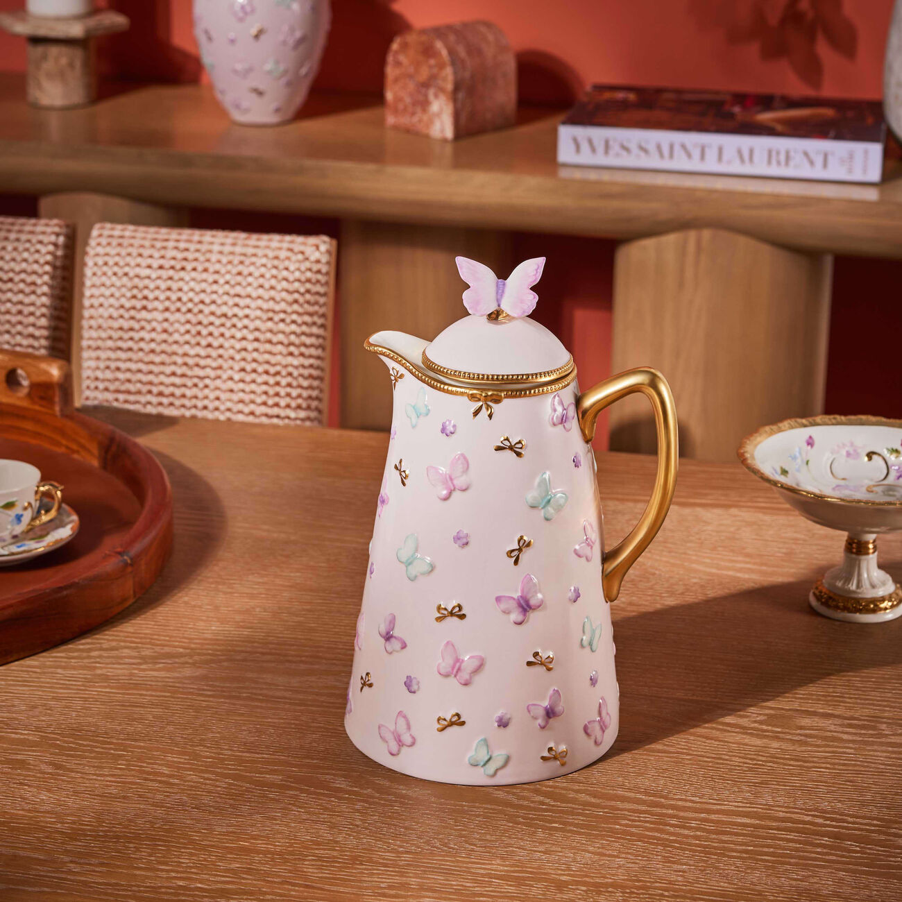 Butterfly Coffee & Tea Pot Pink villari butterfly coffee tea pot pink