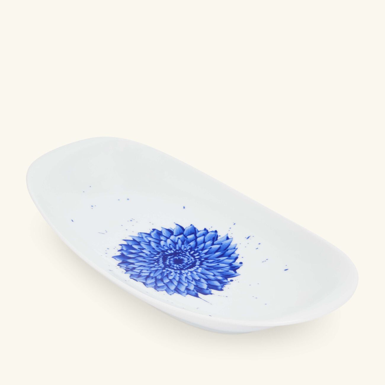 bernardaud in bloom serving platter oval blue 23cm