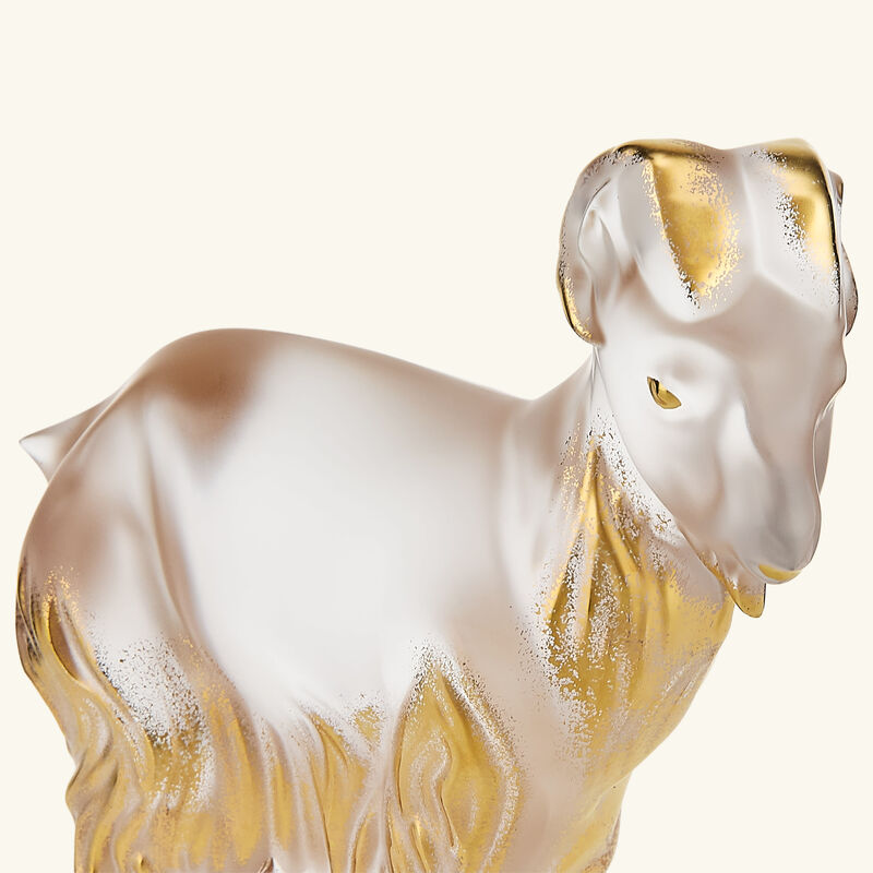 Goat Sculpture Gold lalique goat sculpture gold