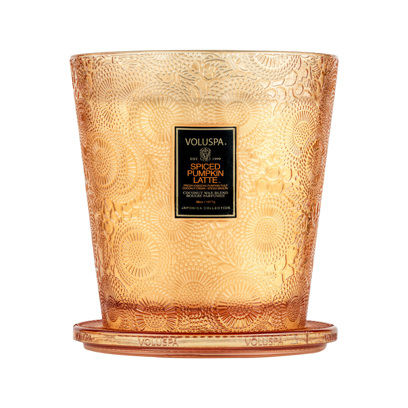 voluspa spiced pumpkin latte 3 wick hearth candle