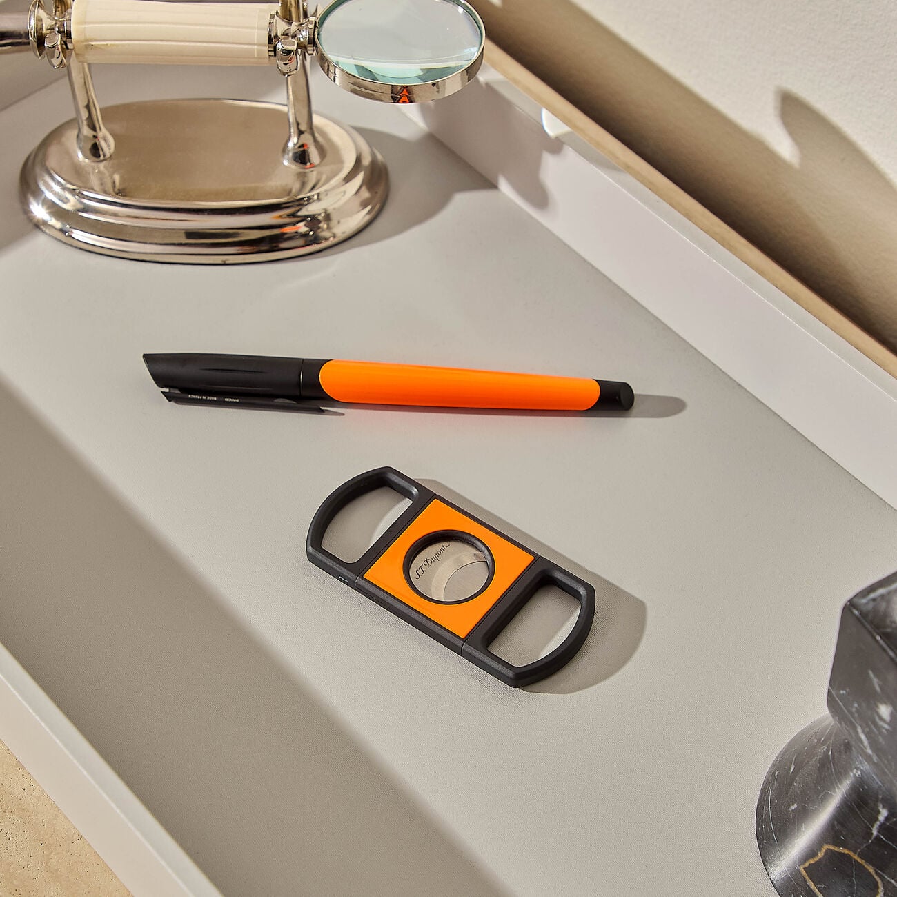 Guillotine Cigar Cutter Orange st dupont guillotine cigar cutter orange
