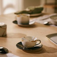 Kintsugi Coffee Cup & Saucer Black bernardaud kintsugi coffee cup saucer black