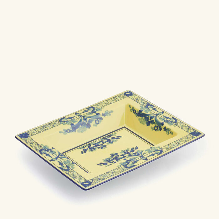 جينوري 1735 صينية الحلى والمجوهرات أوريينتي إيتاليانو تشيترينو مستطيلة صغيرة صفراء