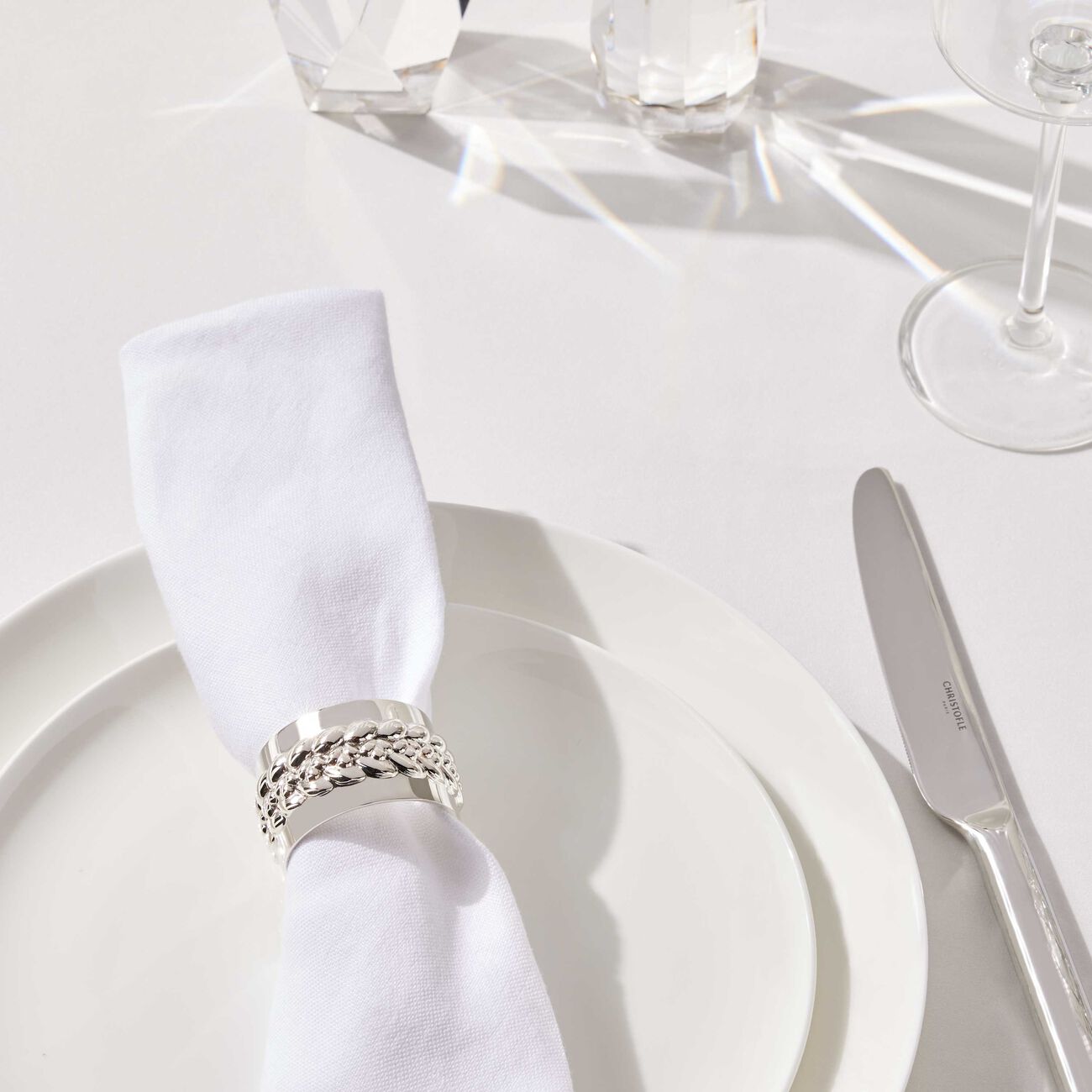 christofle babylone napkin ring silver plated