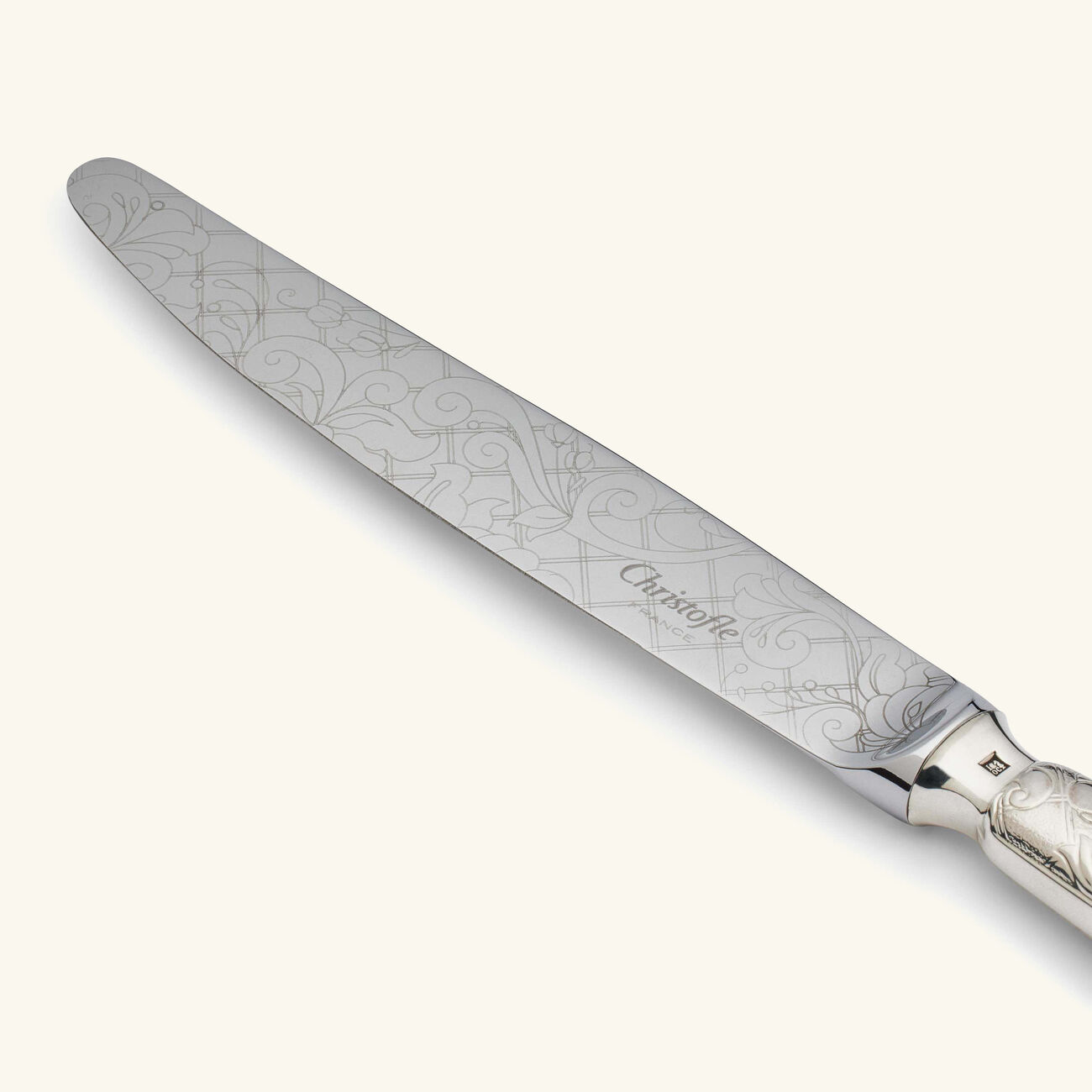 christofle jardin d eden dinner knife silver plated