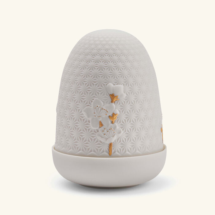 lladro cherry blossoms dome lamp