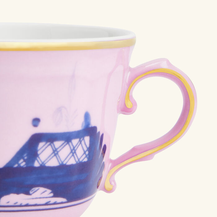ginori 1735 oriente italiano azalea coffee cup pink