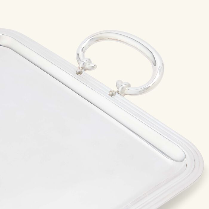 christofle albi serving tray with handles rectangular large silver plated