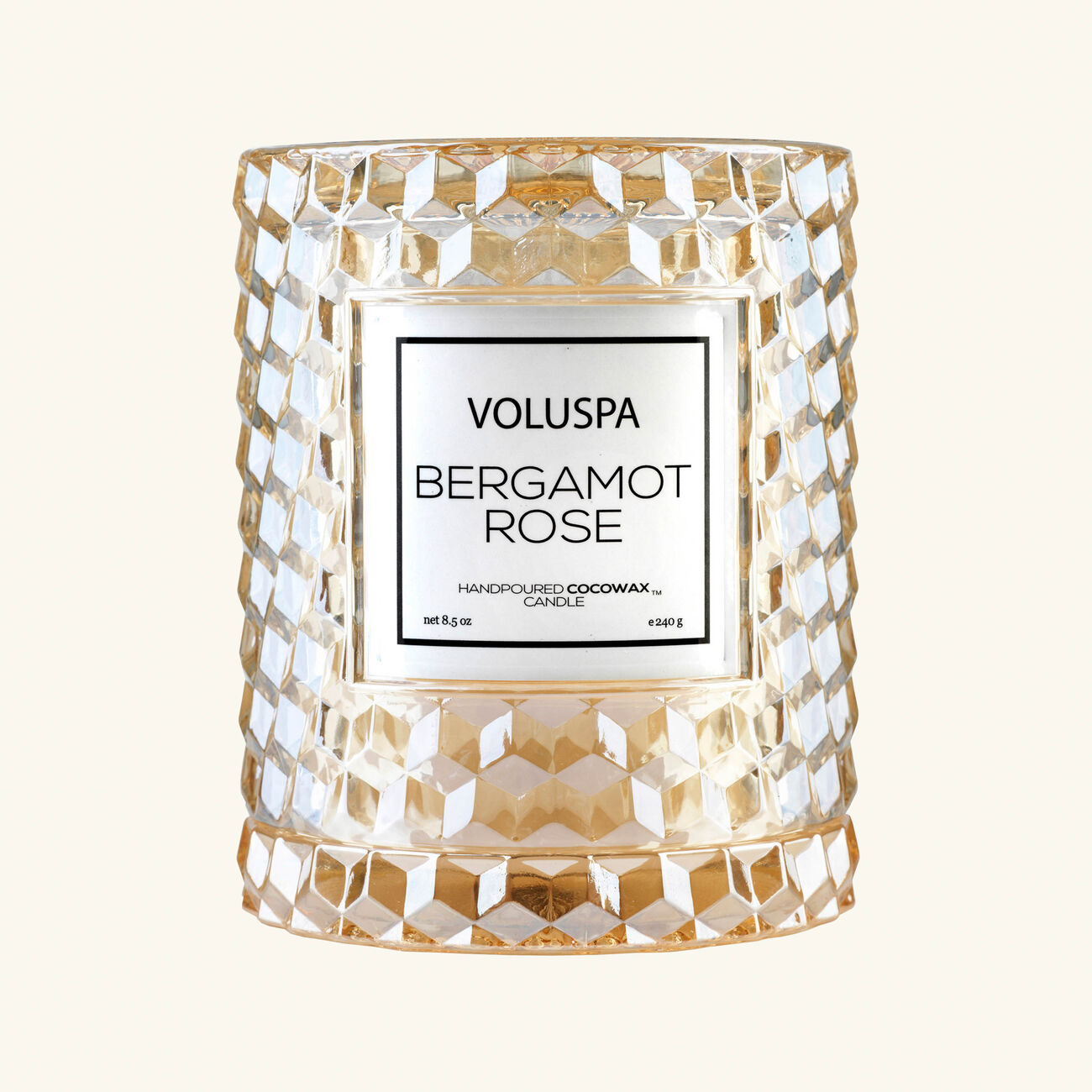 voluspa bergamot rose cloche candle