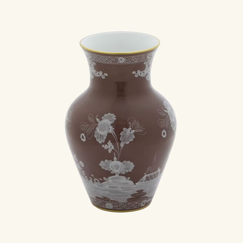 Oriente Italiano Ming Vase Medium Brown ginori 1758 oriente italiano ming vase medium brown