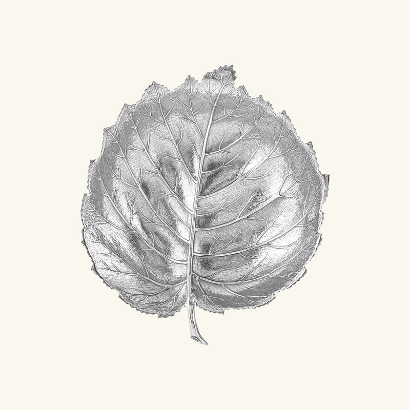 buccellati hazelnut leaf bowl medium silver