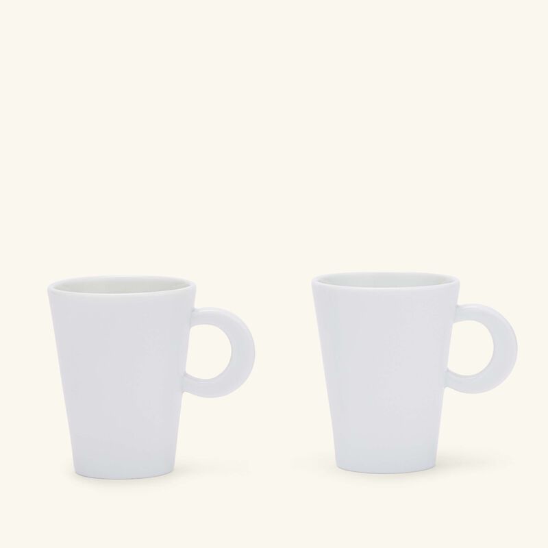 Ecume Coffee Cup & Saucer White Set Of 2 bernardaud ecume coffee cup saucer white set of 2