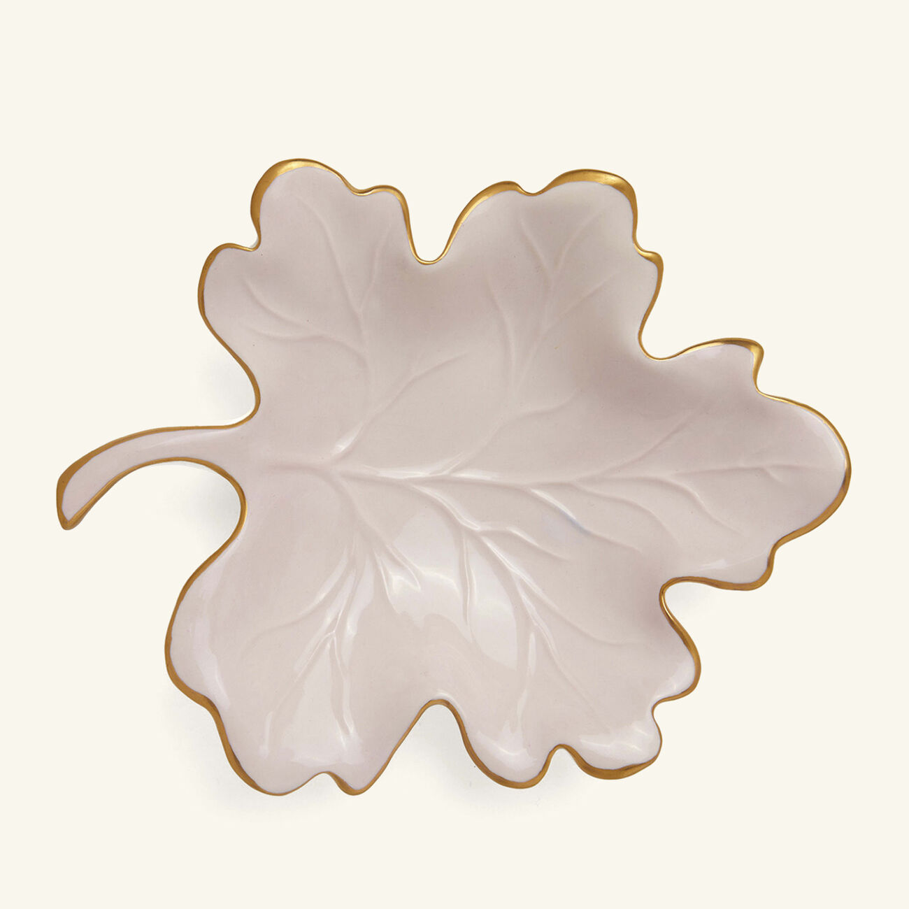 villari autumn fig leaf trinket tray large pink
