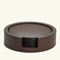 Tao Coasters Holder Round Brown with 6 Coasters giobagnara tao coasters holder round brown with 6 coasters