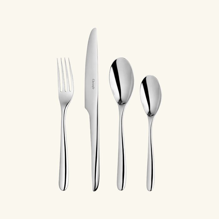 christofle la trousse 4 pc medium sized stainless steel set