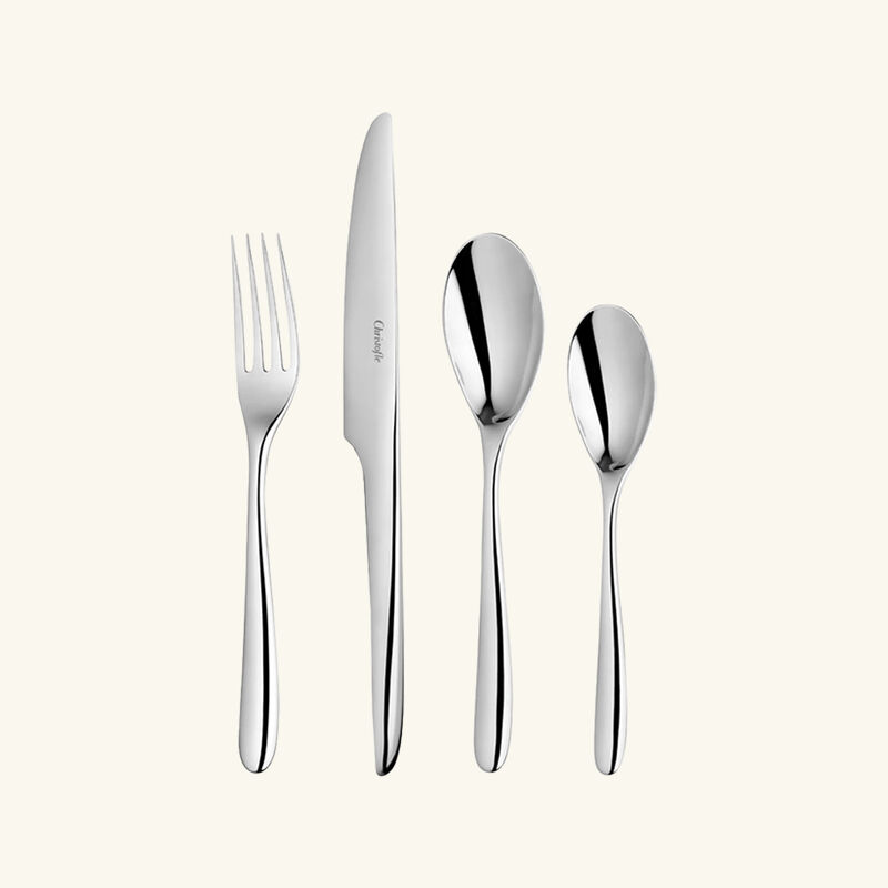 christofle la trousse 4 pc medium sized stainless steel set