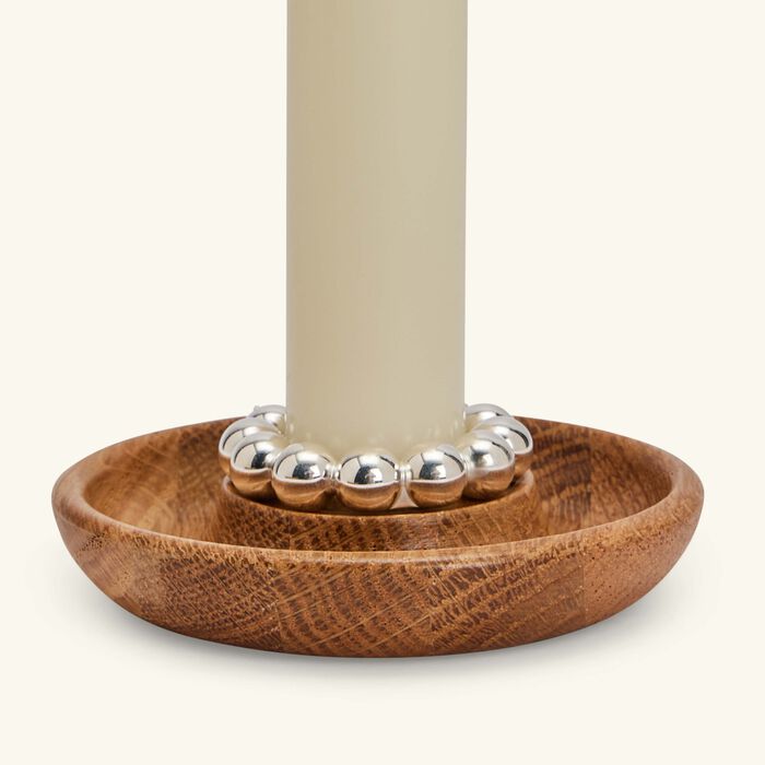 christofle perles candle holder oak