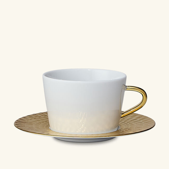 Twist Tea Cup & Saucer Gold bernardaud twist tea cup saucer gold