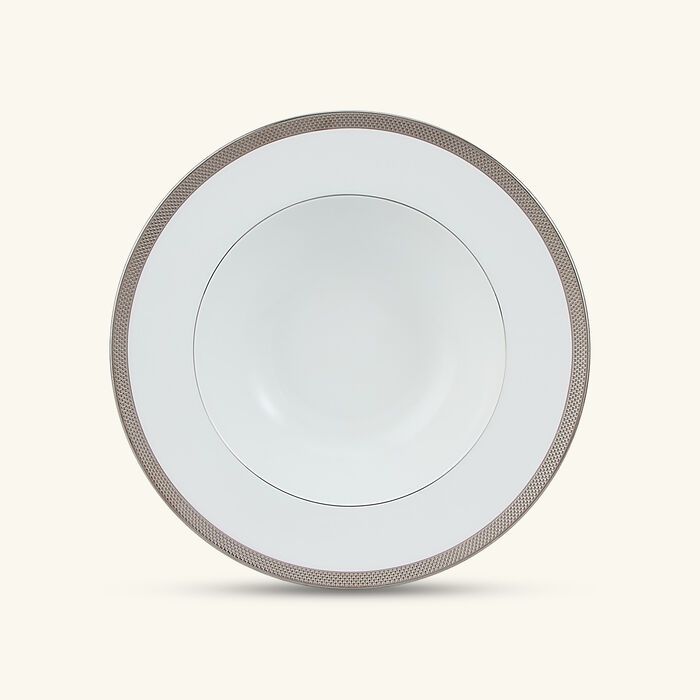 Maille Platine Soup Plate White 22cm bernardaud maille platine soup plate white 22cm