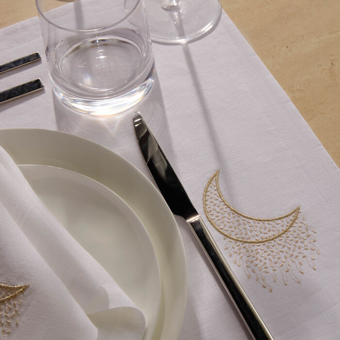 catherine denoual fairy moon placemat white