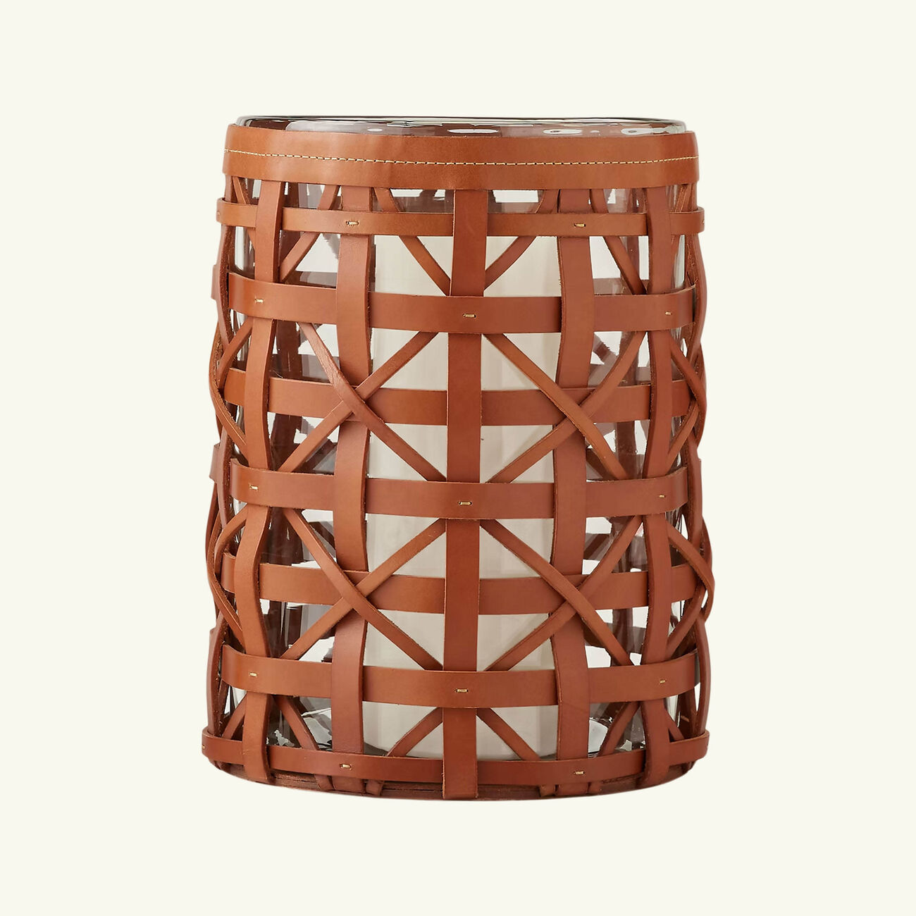 ralph lauren home preston hurricane candle holder medium brown