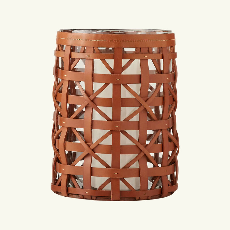 ralph lauren home preston hurricane candle holder medium brown