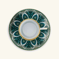 هافيلاند طقم ريف دو نيل المؤلف من 4 فناجين للقهوة مع صحونها باللون الأخضر