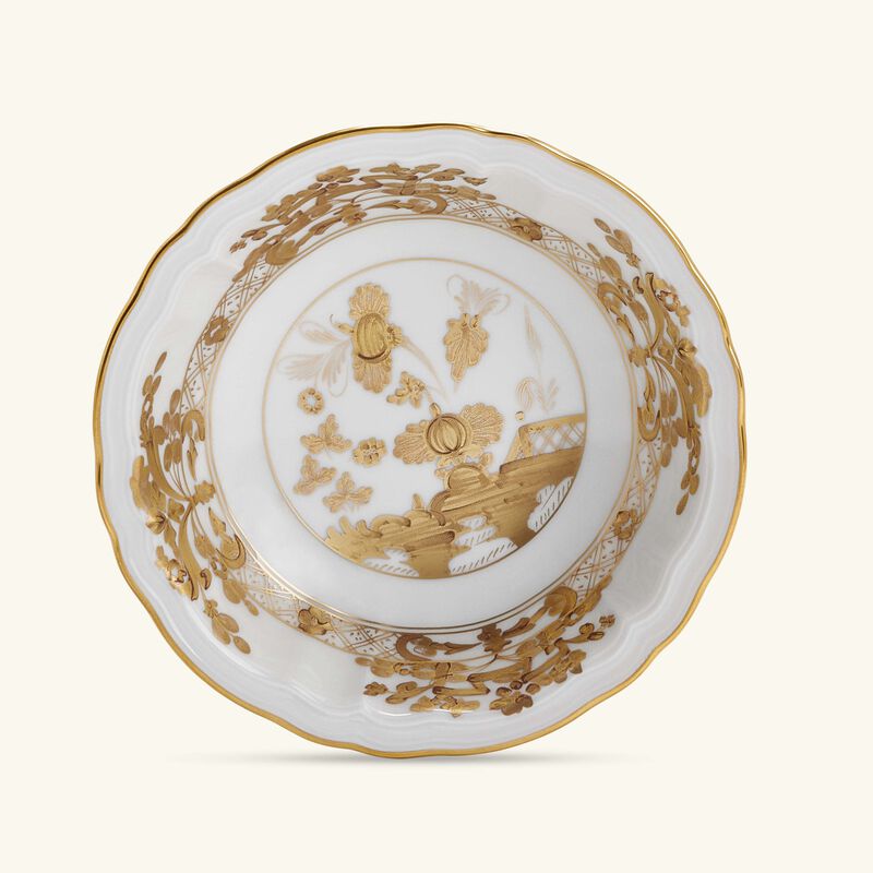 ginori 1735 oriente italiano fruit bowl gold