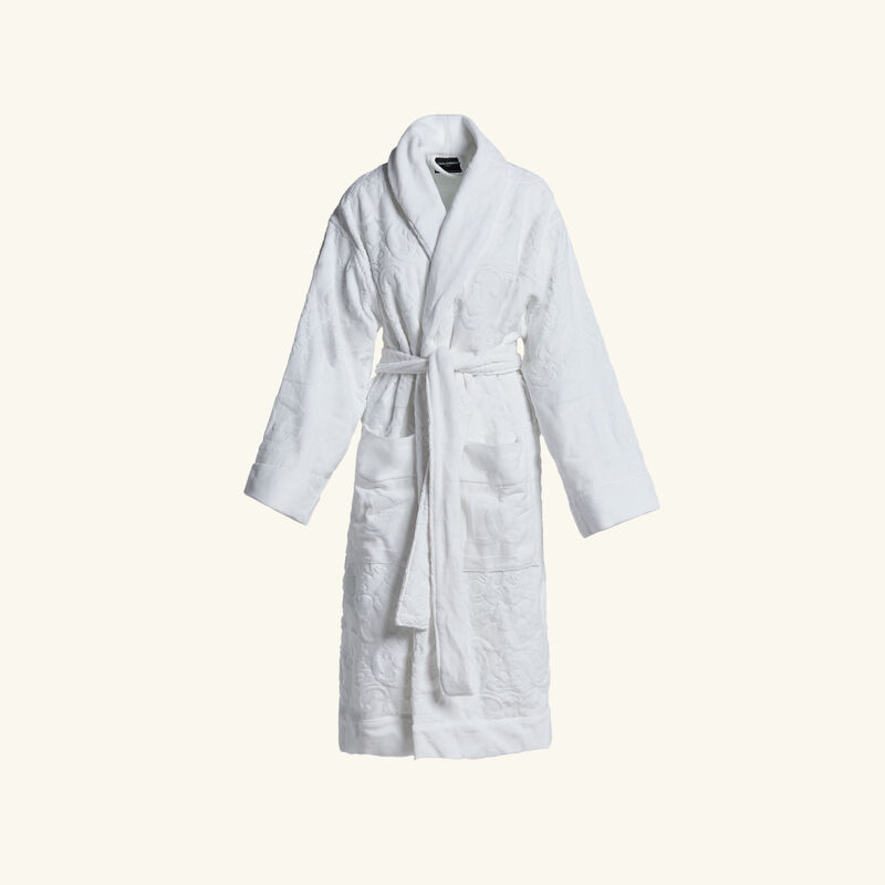 Shop Dolce&Gabbana Casa Bath Robe in Terry Cotton Jacquard Small at