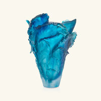 daum maya rays magnum vase large blue limited edition
