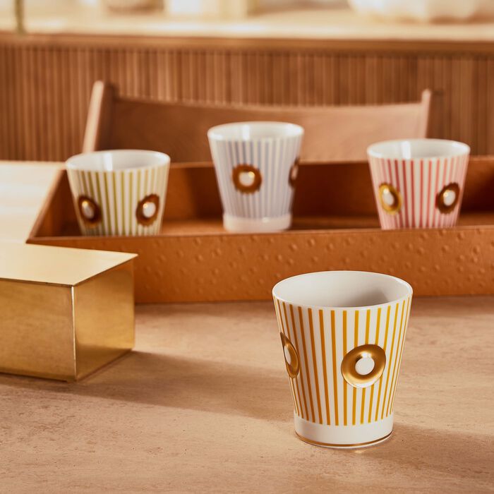 bernardaud delphos eolie drinking glass yellow