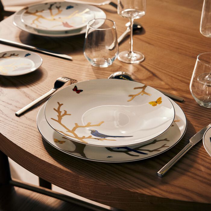 bernardaud aux oiseaux dinner plate round 26cm