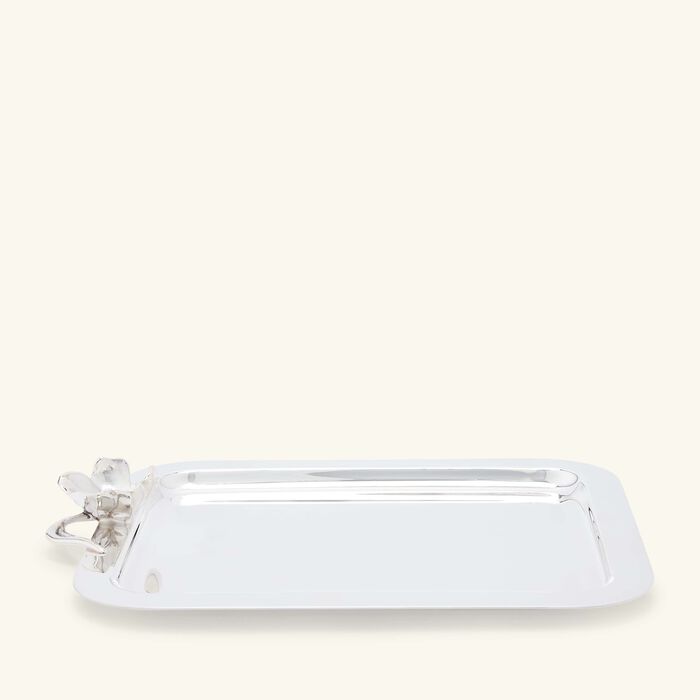 christofle anemone serving tray rectangular small silver plated