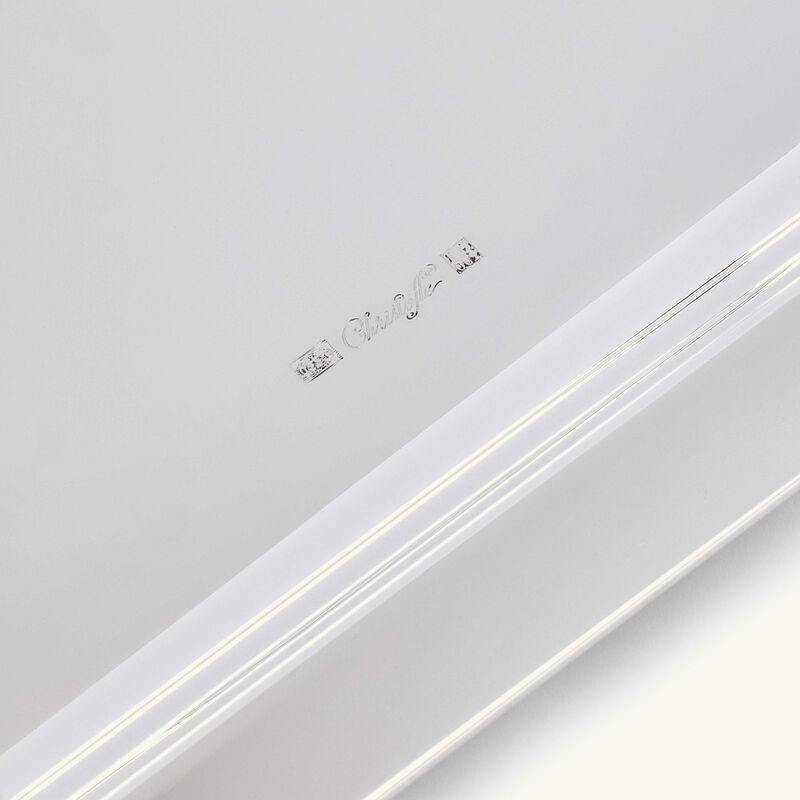 christofle vertigo serving tray square small silver plated