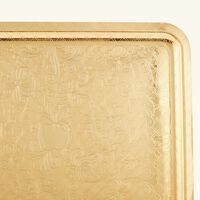 christofle jardin d eden serving tray rectangular large gold
