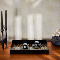 دولتشي أند غابانا كازا صينية ليوبارد مستطيلة كبيرة بنية