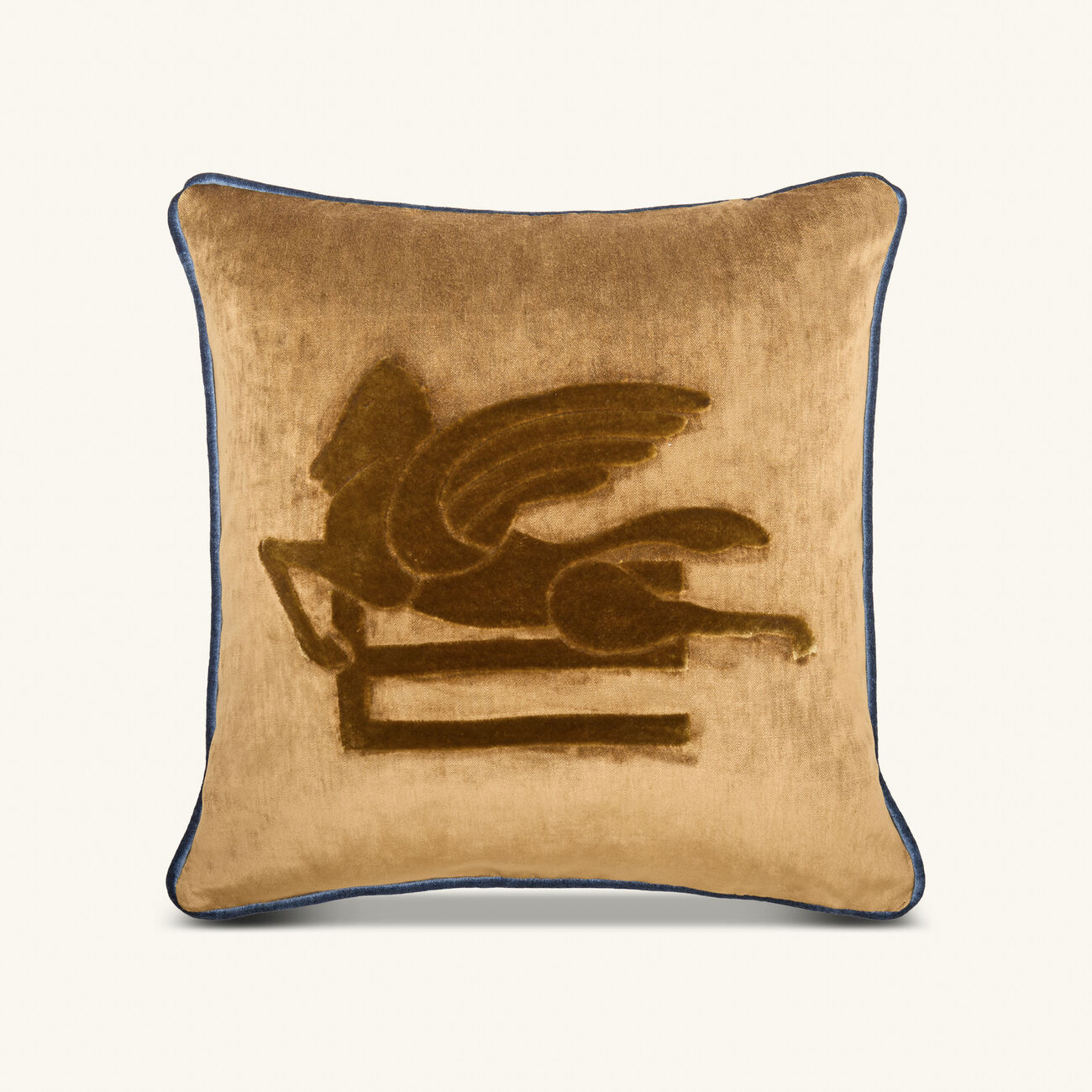 Pegaso Embroided Cushion Amber etro pegaso embroided cushion amber