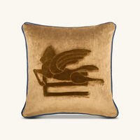 Pegaso Embroided Cushion Amber etro pegaso embroided cushion amber