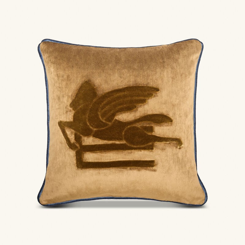 Pegaso Embroided Cushion Amber etro pegaso embroided cushion amber