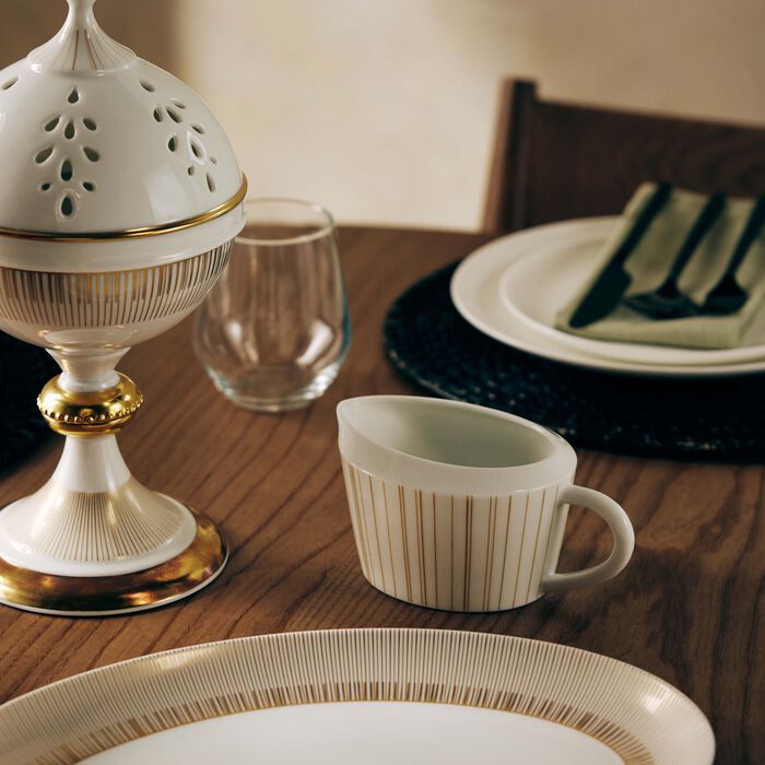 bernardaud sol gravy boat gold