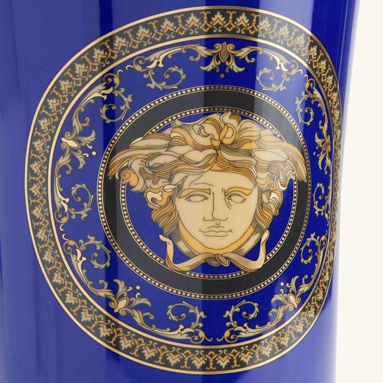 Medusa Vase Medium Blue versace medusa vase medium blue