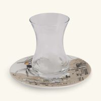 Naseem Tea Cup & Saucer Clear Set Of 2 silsal naseem tea cup saucer clear set of 2