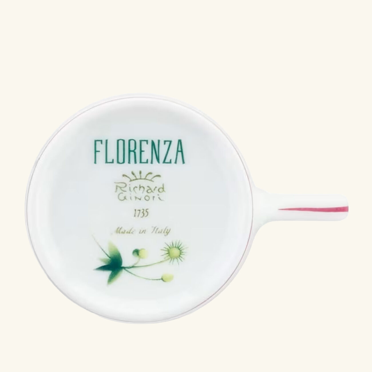 ginori 1735 florenza acanto impero coffee cup green