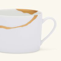 Kintsugi Charbon Teacups And Saucers - Set Of 2 bernardaud kintsugi charbon teacups and saucers set of 2
