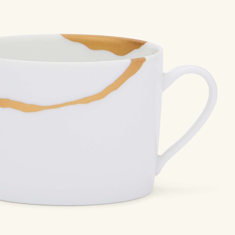 Kintsugi Charbon Teacups And Saucers - Set Of 2 bernardaud kintsugi charbon teacups and saucers set of 2