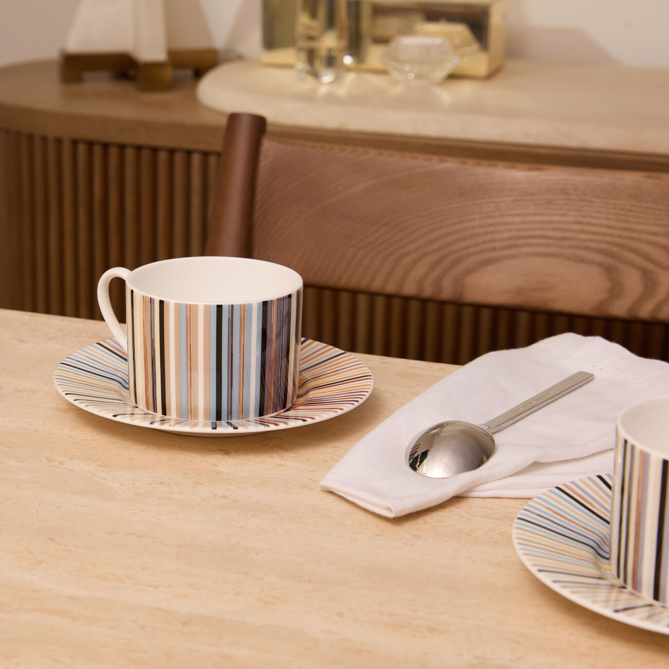 missoni home stripes tea cup   saucer set of 2