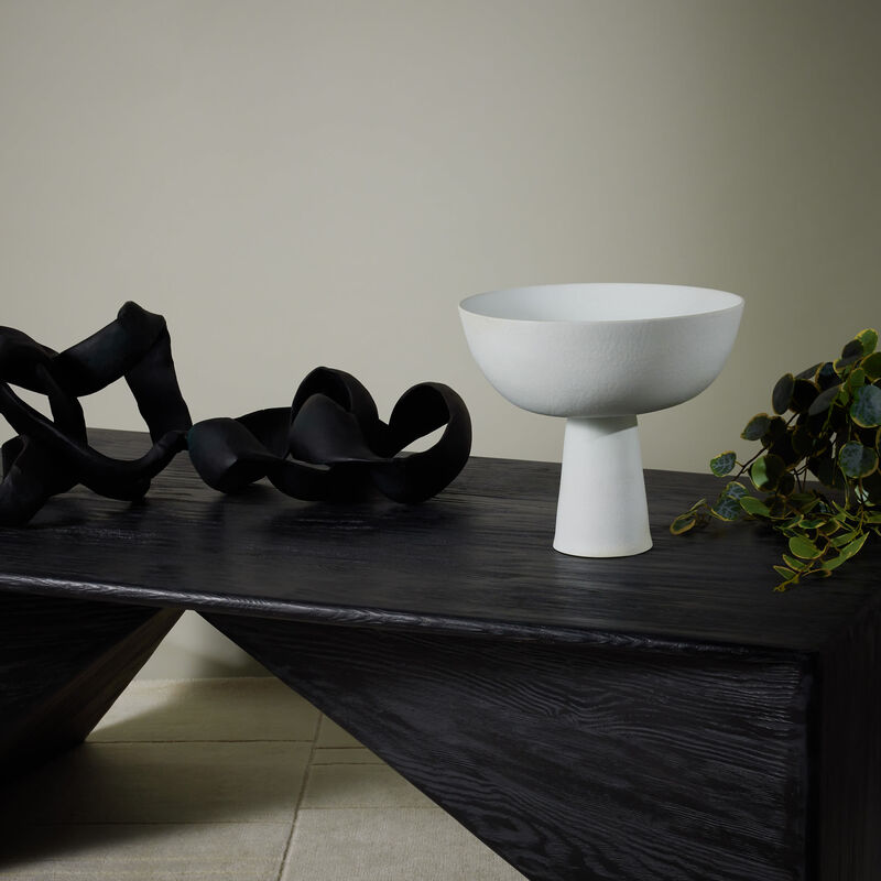 لوبجيه قطعة ديكور مركزية تيرا متوسطة باللون الأبيض